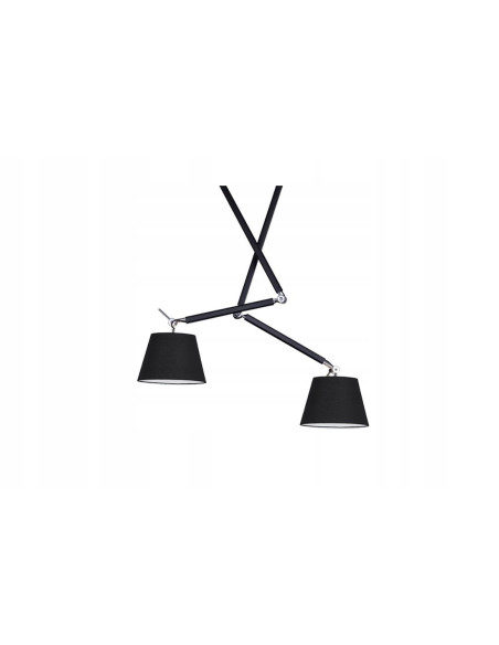 Lampa wisząca ZYTA 2 S regulowana z chromowanymi akcentami i możliwością wyboru abażurów E27