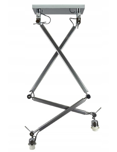 Lampa sufitowa ZYTA 2 S PENDANT, regulowane srebrne oświetlenie do nowoczesnych wnętrz, 2 źródła światła E27