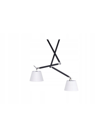 Lampa wisząca ZYTA 2 S regulowana z chromowanymi akcentami i możliwością wyboru abażurów E27