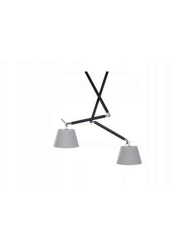 Lampa wisząca ZYTA 2 S regulowana z chromowanymi akcentami i możliwością wyboru abażurów E27