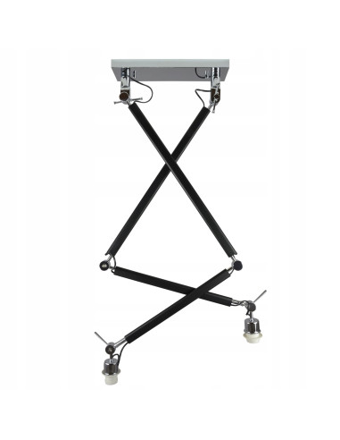 Lampa wisząca ZYTA 2 S regulowana z chromowanymi akcentami i możliwością wyboru abażurów E27