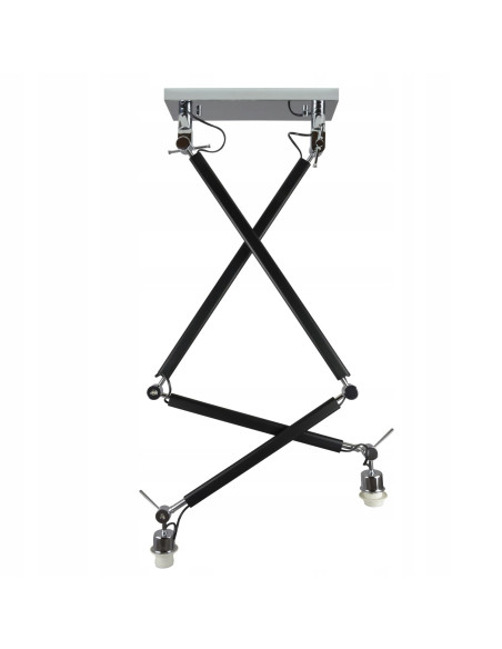 Lampa wisząca ZYTA 2 S regulowana z chromowanymi akcentami i możliwością wyboru abażurów E27