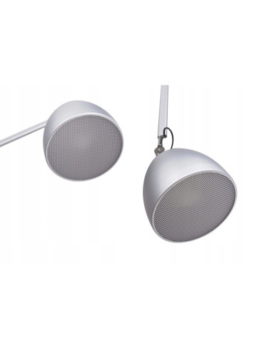 Lampa sufitowa ZYTA 2 S PENDANT, regulowane srebrne oświetlenie do nowoczesnych wnętrz, 2 źródła światła E27