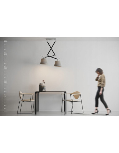 Lampa wisząca ZYTA 2 S w kolorze złotym z regulowanymi ramionami - elegancja i nowoczesność w jednym