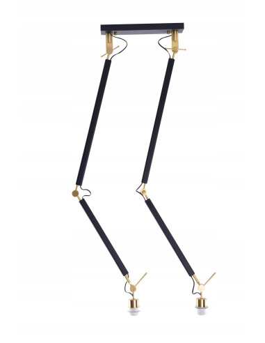 Lampa wisząca ZYTA 2 S w kolorze złotym z regulowanymi ramionami - elegancja i nowoczesność w jednym