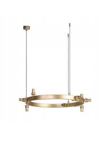 Lampa wisząca Bubbles Round 10 BK - złota, nowoczesna 10-punktowa lampa sufitowa z regulowaną wysokością