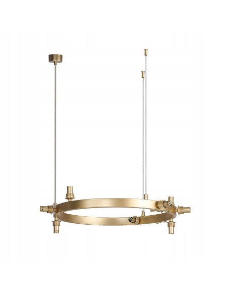 Lampa wisząca Bubbles Round 10 BK - złota, nowoczesna 10-punktowa lampa sufitowa z regulowaną wysokością