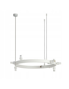 Lampa wisząca Bubbles - nowoczesna lampa z regulacją wysokości i geometrycznymi kloszami w kolorze białym 2