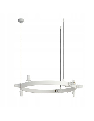 Lampa wisząca Bubbles - nowoczesna lampa z regulacją wysokości i geometrycznymi kloszami w kolorze białym