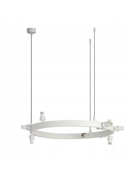 Lampa wisząca Bubbles - nowoczesna lampa z regulacją wysokości i geometrycznymi kloszami w kolorze białym