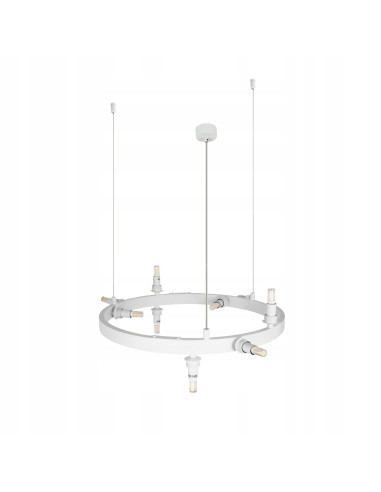 Lampa wisząca Bubbles - nowoczesna lampa z regulacją wysokości i geometrycznymi kloszami w kolorze białym