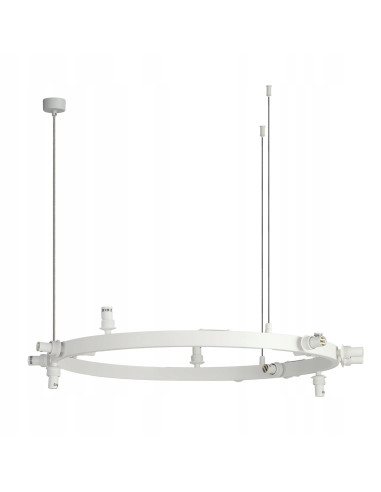 Lampa sufitowa Bubbles Round 15-kloszowa, regulowana, biały mat, elegancki dodatek do biura i salonu