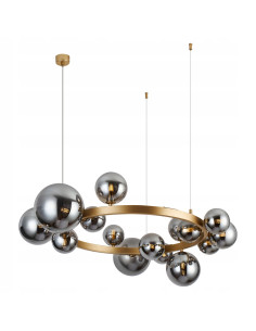 Lampa wisząca Bubbles Round w złotym macie z kloszami G9 - nowoczesne oświetlenie do eleganckich wnętrz