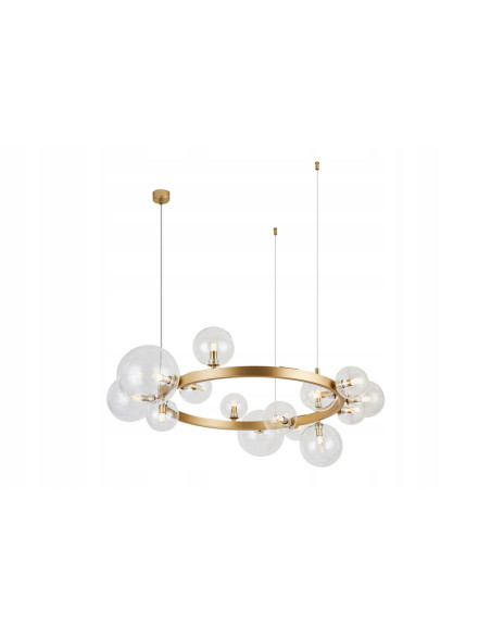 Lampa wisząca Bubbles Round w złotym macie z kloszami G9 - nowoczesne oświetlenie do eleganckich wnętrz