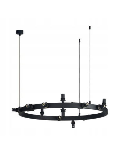 Nowoczesna lampa wisząca BUBBLES 15-punktowa, czarna, elegancka do salonu i biura