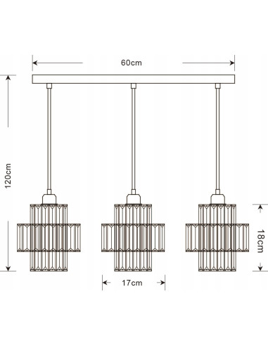 Lampa wisząca Targa glamour z kryształami, 3-punktowe E27, elegancki dodatek do wnętrz w srebrnej kolorystyce