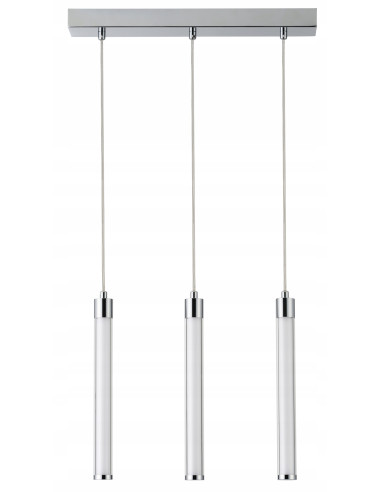 Nowoczesna Lampa Wisząca LED Walsh z 3 Modułami, Regulowana wysokość, Srebrne Wykończenie do Jadalni i Kuchni