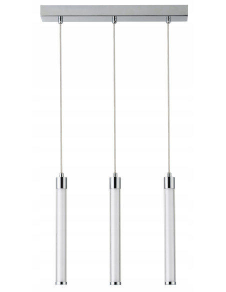 Nowoczesna Lampa Wisząca LED Walsh z 3 Modułami, Regulowana wysokość, Srebrne Wykończenie do Jadalni i Kuchni