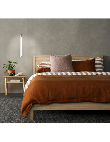 Lampa wisząca LED minimalna Walsh w chromie, 800 lumenów, idealna do sypialni i nowoczesnych wnętrz