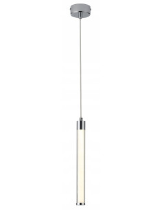 Lampa wisząca LED minimalna Walsh w chromie, 800 lumenów, idealna do sypialni i nowoczesnych wnętrz 2