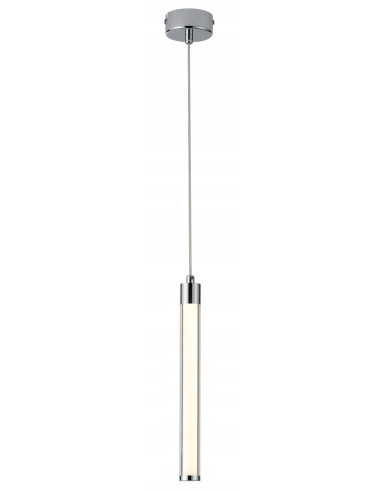 Lampa wisząca LED minimalna Walsh w chromie, 800 lumenów, idealna do sypialni i nowoczesnych wnętrz