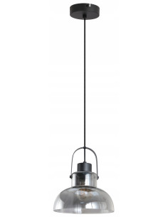 Lampa wisząca Dijon Black – industrialny szklany zwis do kuchni i jadalni, nowoczesny design, E27, wys. 120 cm