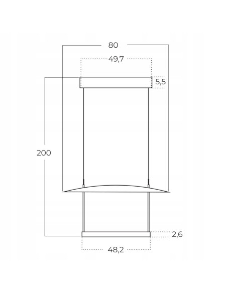 Lampa wisząca Azzardo PORTOFINO – nowoczesne oświetlenie LED w formie talerza do eleganckich wnętrz i biur.