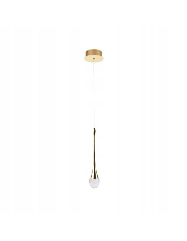 Lampa sufitowa DALMA LED - Nowoczesna iluminacja w kolorze złota i przezroczystym, idealna do kuchni i jadalni