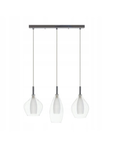 Lampa wisząca Amber Milano 3 - nowoczesne oświetlenie z metalowymi detalami, idealna do eleganckich wnętrz.