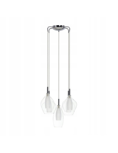 Lampa wisząca Amber Milano 5 - Nowoczesne oświetlenie kuchenne, bezbarwne, 5 punktów świetlnych, stylowy design
