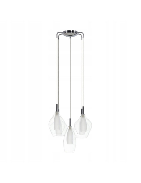Lampa wisząca Amber Milano 5 - Nowoczesne oświetlenie kuchenne, bezbarwne, 5 punktów świetlnych, stylowy design