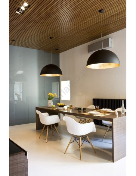 Lampa wisząca MAGMA E27 - elegancki, czarny klosz 90 cm, idealna do nowoczesnych i klasycznych wnętrz.