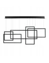 Lampa wisząca QUADRATUS LED 160 cm - nowoczesny czarny design do jadalni i wnętrz z funkcjonalnym oświetleniem