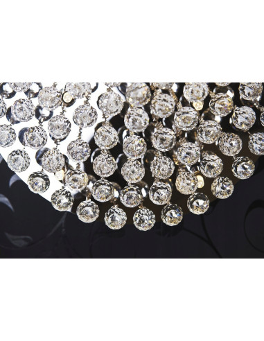 Plafon BOLLA 38 cm - eleganckie kryształowe oświetlenie do salonu i biura w nowoczesnym stylu klasycznym