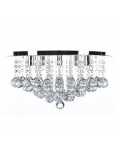 Lampa sufitowa BOLLA 48 z kryształkami, chromowana, 8-punktowa, nowoczesny design do salonu i jadalni 2