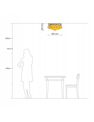 Lampa sufitowa BOLLA 48 z kryształkami, chromowana, 8-punktowa, nowoczesny design do salonu i jadalni