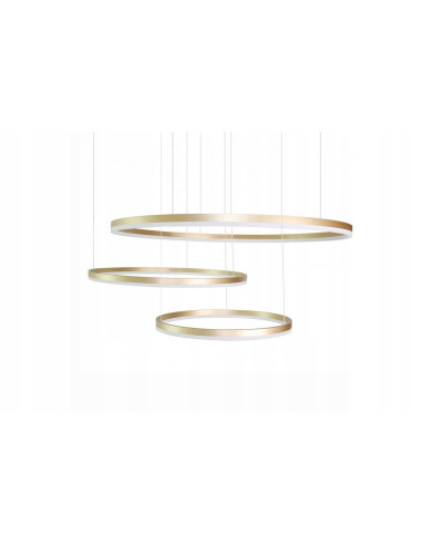 Lampa sufitowa HALO PENDANT w złotym kolorze, regulowana, 3 źródła LED - idealna do jadalni i salonu