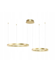 Lampa wisząca HALO PENDANT LED 80/60 cm złoty - elegancka lampa do restauracji, hoteli i nowoczesnych wnętrz