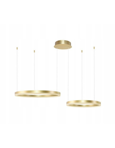 Lampa wisząca HALO PENDANT LED 80/60 cm złoty - elegancka lampa do restauracji, hoteli i nowoczesnych wnętrz