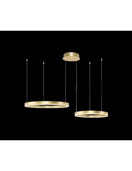 Lampa wisząca HALO PENDANT LED 80/60 cm złoty - elegancka lampa do restauracji, hoteli i nowoczesnych wnętrz