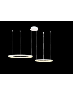 Lampa wisząca HALO LED - nowoczesne białe oświetlenie z regulacją do jadalni, kuchni i salonu 80/60 cm 2