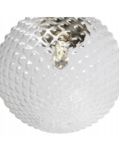 Lampa wisząca CANNES w stylu glamour z złotym wykończeniem i przezroczystym kloszem - elegancja dla każdego wnętrza.