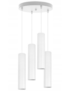 Nowoczesna lampa sufitowa TUBA 4-punktowa 20W, regulowana, metalowa, biała – oświetlenie biurowe i dekoracyjne