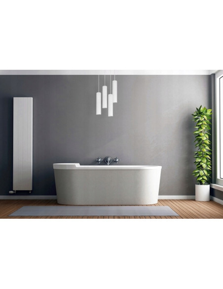 Nowoczesna lampa sufitowa TUBA 4-punktowa 20W, regulowana, metalowa, biała – oświetlenie biurowe i dekoracyjne