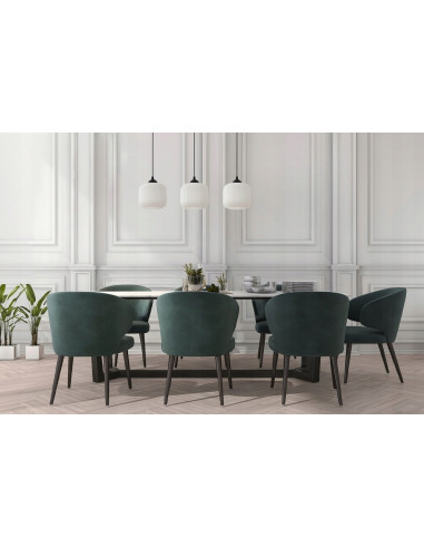 Lampa wisząca RIFFLE 3-punktowa glamour, regulowana, elegancka do salonu i jadalni, biała/czarna