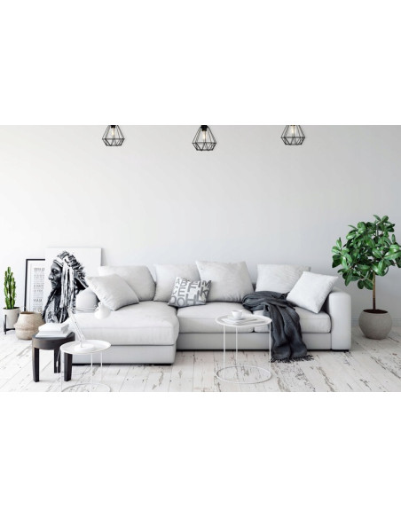 Lampa sufitowa EDISON w stylu loftowym, czarna metalowa, 1 punkt E27, idealna do biura i jadalni, 60W