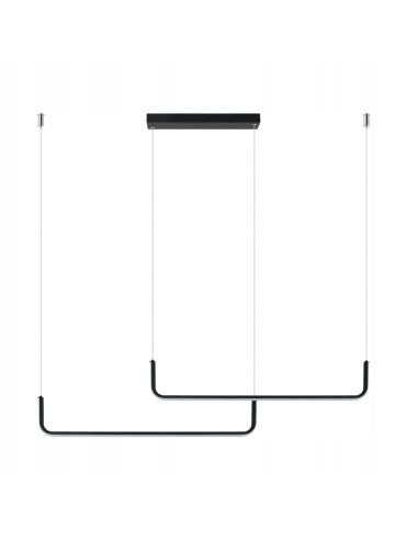 Nowoczesna Lampa Wisząca MALAWI LED z Regulowaną Barwą Światła - Czarna, Idealna do Salonu, Sypialni, Kuchni