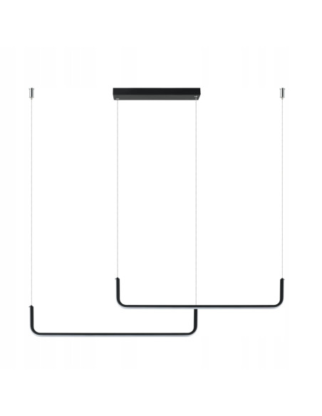 Nowoczesna Lampa Wisząca MALAWI LED z Regulowaną Barwą Światła - Czarna, Idealna do Salonu, Sypialni, Kuchni
