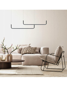 Nowoczesna Lampa Wisząca MALAWI LED z Regulowaną Barwą Światła - Czarna, Idealna do Salonu, Sypialni, Kuchni 2