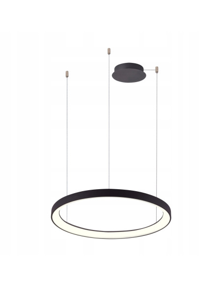 Lampa sufitowa AGNES z regulacją barwy, minimalistyczny design, 58 cm, zintegrowane LED 3000K-6500K, czarna/biała